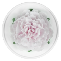 Luxury ceramic flower scent diffuser for home in pale purple, carnation, displayed from above